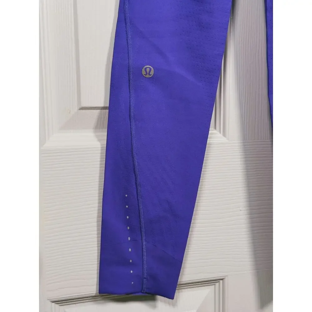 Lululemon SenseKnit Running 2 pc SET High-Rise Leggings Tank Top Size 4/6 Indigo